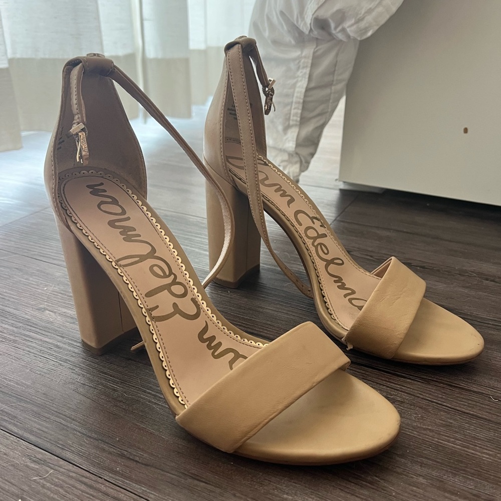 Nude Sam Edelman Block Heels - Picture 2 of 4